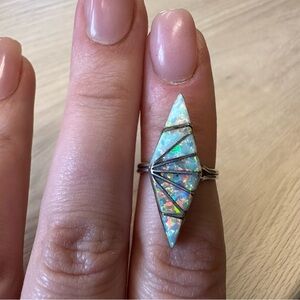 Elegant Opal Sterling Silver Ring Native or Navajo?